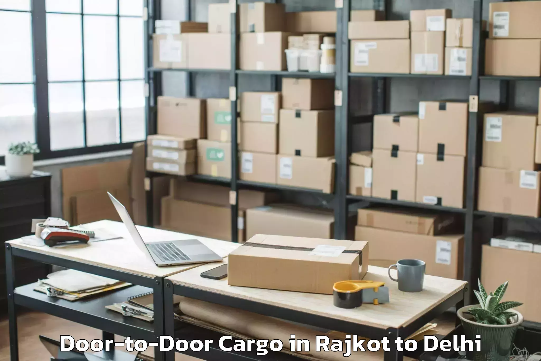 Expert Rajkot to Burari Door To Door Cargo